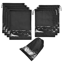 Shoe bags for Travel Storage Dust-Proof Drawstring with Window 8 pcs (4XL+4L)