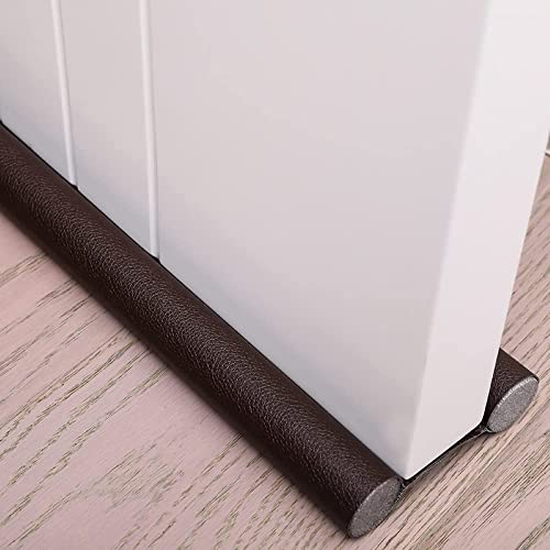 MAKINGTEC Door Draft Stopper, 1 Pcs Under Door Draught Excluder, Noise Blocker Draft Stopper, Prevent Bugs Coming Draught Excluder for Bottom of Door Keeping Warm (Brown)