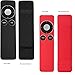 Rukoy Protective Case for Apple TV 2 3 Remote Controller(2 Pack: Red+Black), Light Weight and Shock Proof Silicone Remote Case with Hand Strap