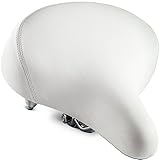 Bikeroo Comfortable Cruiser Bike Seat Extra Wide Bicycle Saddle with Suspension - Great Replacement Soft Bike Saddle for Women and Men