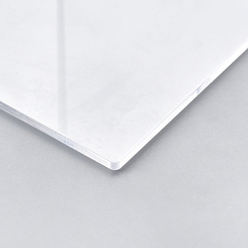 QICI 2 Pack Clear Plastic Bookends Acrylic bookends (Clear Design) - Thumbnail 2