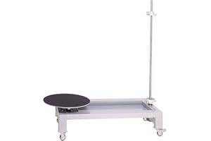 VOTOER Manual Table Stretch Film Dispenser Wrapping Pallet Machine, Heavy Duty Film Dispenser Wrap Bench for 12-27.5" Rolls Film, with Rolling Wheel & Brake Knob and Sunken Storage Tray