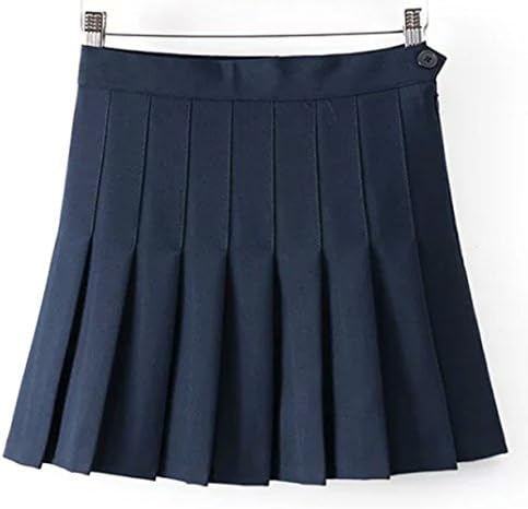 Pleated mini skirt versatile style core piece for various outfits navy M