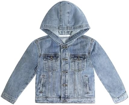 Amazon.com: DOINLINE Boys Jean Jacket Kids Hooded Denim Jackets