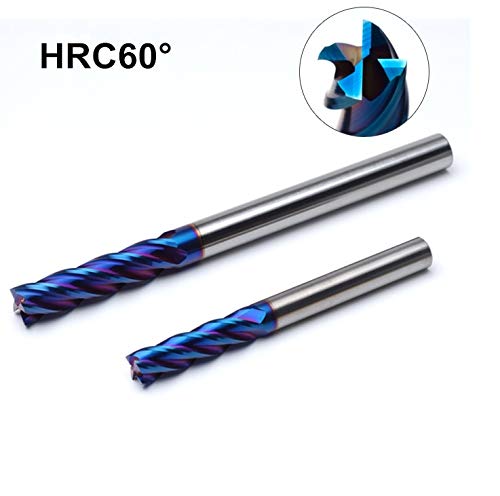 Tool Router - D38d3504t Solid Carbide 4 Flutes Flattened End Mills With Straight Slim Shank Milling Cutter Hrc65 Naco-blue Coated