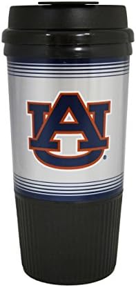 GameDay Novelty NCAA Auburn Tigers Insulated Platinum Gripper Travel Tumbler, 16 oz