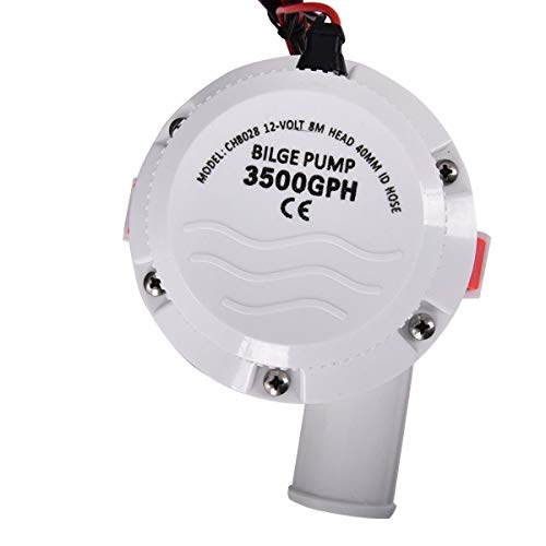Goplus 3500 GPH 12V Electric Boat Bilge Water Pump Marine Plumbing Submersible 1-1/2" Hose