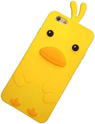 Amstreak iPhone 6 / 6S 4.7 3D Case 3D cute Cartoon Yellow Duck Designed Soft Silicone Back Case (yellow)