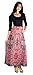 Peach Couture Womens Casual Summer Black Paisley Elastic Waist Maxi Long Dress