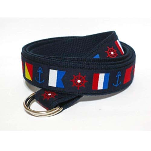 Mens Belt/Nautical Flags and Anchors/nautical belt/boys and