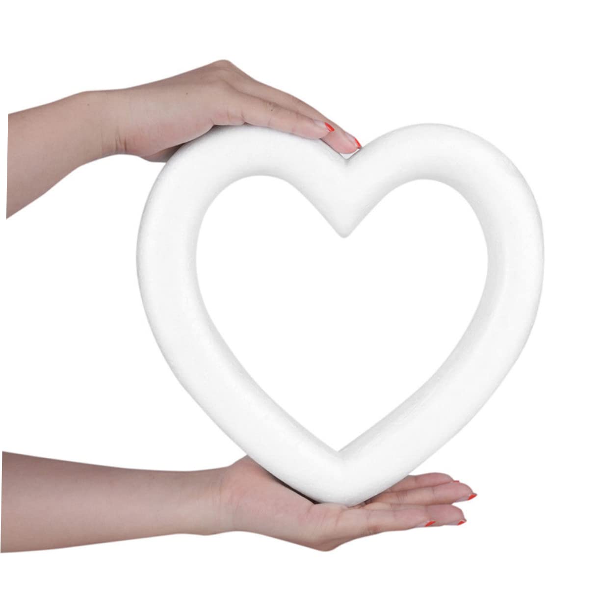 NUOBESTY 4pcs balls wreath foam balls ball crafts foam Heart wreath christmas heart ornaments rings circle party supplies -shaped