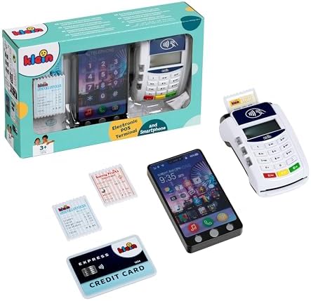 7274 Terminal de paiement et téléphone Portable pour Enfants, avec lumière, Son et Fonction de paiement sans Contact, Jouet pour Enfants à partir de 3 Ans