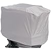 Leader-Accessories-Grey-ShoreGuard-Polyester-Waterproof-Outboard-Motor-Hood-Cover