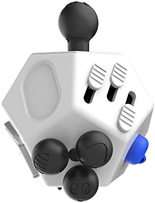 Xmas Gift 12 Sided Seddex New Fidget Cube Relieves Stress Boredom and Anxiety Magic Cube Helps to Focus Christmas Gift for Children and Adults - White