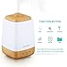Homasy 200ml Aroma Essential Oil Diffuser, Wood Grain, Night Light with 7 Color LED Changing for Yoga Spa Home Office Room