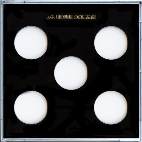 Capital Plastic 6.5" x 6.5" Galaxy 5 Coin Holder U.S. Silver Dollars - Without Dates - Black