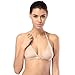 Tripetals Women's Wireless Adjustable Front Closure Unpadded Lace T Back Racerback Bra, Beige, X-Large