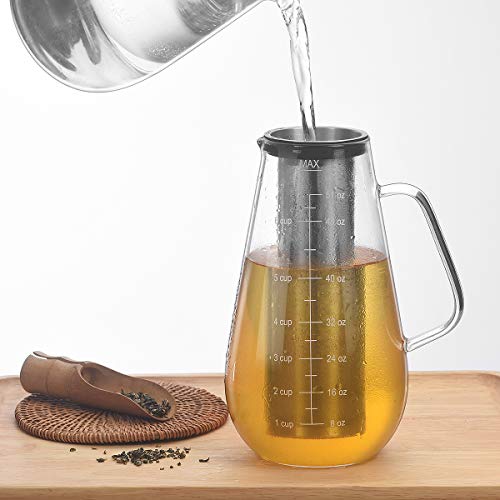 Cold Brew Coffee Maker Iced Tea Pitcher Infuser with Airtight Lid and