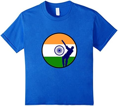 Kids India Cricket Player T-Shirt 12 Royal Blue