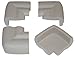 KidKusion Jumbo Corner Cushion | Made in USA | Taupe | 4 Pack | Furniture and Corner Protector