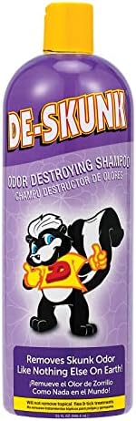 De-Skunk Odor Destroying Shampoo for Dogs, 32 oz. – Formulated with