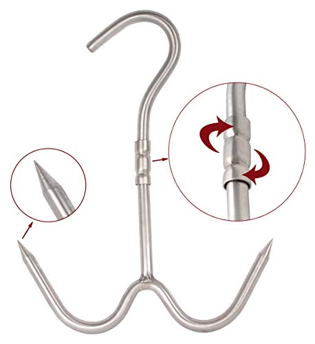 Beeketal 'ZHB-3' Drehhaken Zerwirkhaken aus Edelstahl mit ca. 12 mm Durchmesser, ca. 245 x 315 mm (B/H), stabiler… – Bild 4