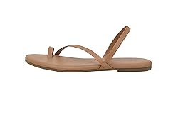 CUSHIONAIRE Women's Catalina toe ring Sandal with