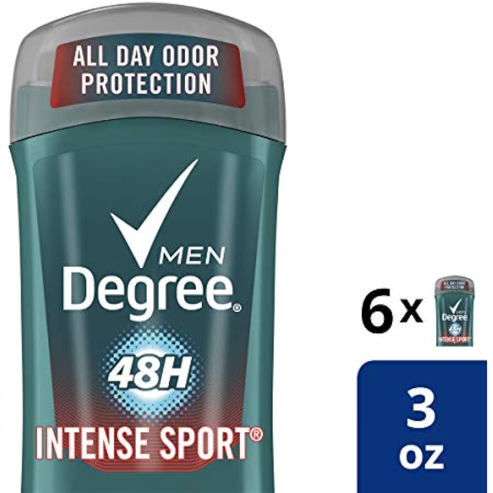 Degree Men Extra Fresh Deodorant, Intense Sport, 3 Oz, Pack Of 6