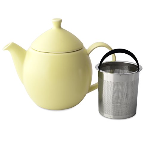 FORLIFE Dew Teapot with Basket Infuser, Lemon Grass, 32 oz/946ml