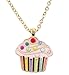 DM Merchandising Cupcake Cuties Enamel Pendant Necklace in Figural Gift Box (Sold Individually) (Pink)