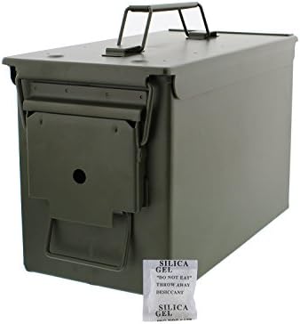 Redneck Convent Metal Ammo Case Can – Military and Army Solid Steel Holder Box for Long-Term Shotgun Rifle Nerf Gun Ammo Storage