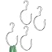mDesign Closet Hanger Organizer Large Accessory Metal Loop Hooks for Ties, Belts, Scarves, Shawls, Pashminas - 4 Pack - Chrome