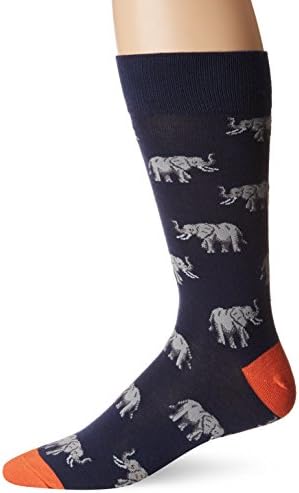 DAVCO Men's Novelty Crew Sock, Elephants, One Size