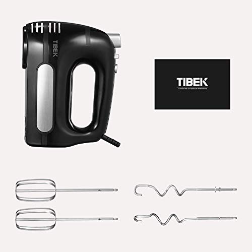 Hand Mixer Electric 6 Speed Mode, TIBEK Hand Held Mixer 300W with Turbo Button and 4 Stainless Steel Attachments (2 Beaters and 2 Dough Hooks), One Button Eject Design - Thumbnail 6