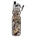 O2COOL ArcticSqueeze Insulated Mist 'N Sip Squeeze Bottle 20 oz, Mossy Oak Break-Up Country