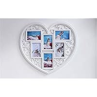 HLBJ Photo Frame Heart-Shaped Photo Frame, Creative Crafts, Carved Decoration, Conjoined Photo Wall
