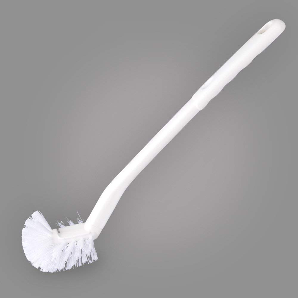 Photo 1 of Baffect Curved Toilet Brush Plastic Long Antislip Grip Handle Toilet Cleaning Brushes Strong Decontamination Hanging Portable Toilet Bowl Brush Bathroom Accessories