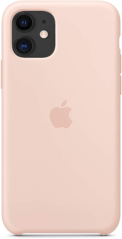 Anti-Drop iPhone 11 6.1 inch(2019) Liquid Silicone Case,Three Sides Soft Microfiber Cloth Lining Cushion，Shockproof Cover Case Drop Protection Case (Pink Sand)