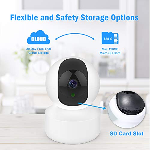 Wireless Cameras for Home Security KXLY 1080p HD WiFi Camera 2-Way Audio Surveillance Camera with Remote Control, Sound Detection and Motion Tracking for Baby/Pet Monitor with iOS&Android