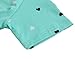 MyFav Big Girls Summer Pajama Set Heart Shape Printed Cute Sleepwear Shorts,Green,14 Years