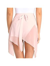 Falda de ballet para dama, de gasa, para danza, con cintura