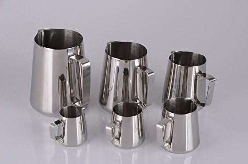 TecGeo(TM) Stainless Steel Espresso Coffee Pitcher Barista 150ml 350ml 600ml Kitchen Home Craft Coffee Latte Milk Frothing Jug