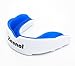 Zeenal Mouthguard w/ Vented Case and Fitting Instruction - Strapped and Strapless - Fit Football, Hockey, Soccer, LaCrosse - All Sports (White - Blue)