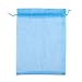 Anleolife 60PCS Sheer Large Organza Bags 6x9 Wedding Favors Baby Shower Prizes Gift Giving Bags Candle Packages Party Favors(blue 6x9'' )