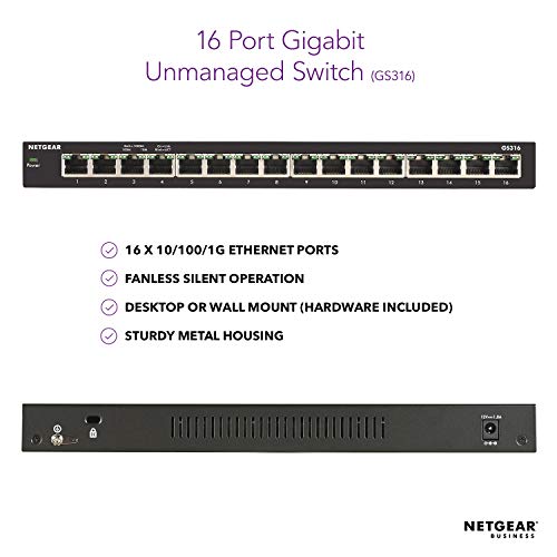 1 NETGEAR+16+Port+Gigabit+Ethernet+Unmanaged