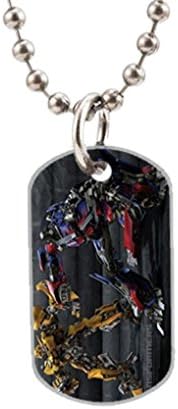 Transformers Optimus Prime Fashion Image Custom Unique (one side)Oval dog tag Big animal Tag Pendant Necklace Chain