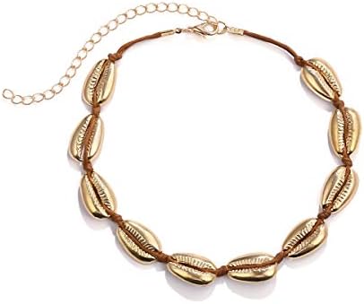 MingJun Women Bohemia Shell String Necklaces Conch Chain Necklace Shell Shaped Necklace Made of Metal