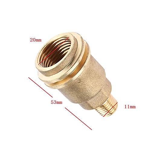 Gimiton QCC1 Acme Nut Propane Hose Adapter, 1/4 Inch Male Pipe Thread, Brass Propane Fittings, Propane Grills Outdoor Cooking
