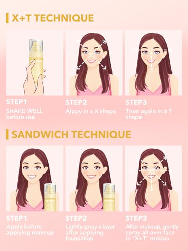 SHEGLAM Matte Fresh Setting Spray Ultra Matte Liquid-To-Powder Long Lasting Makeup Locking Spray Oil-Control Non-Greasy Makeup Setting (Yellow)
