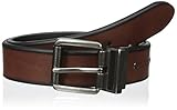 Levi's Boys' 30mm Reversible Beveled Edge Boys Belt with Rivet, Brown/Black, Small